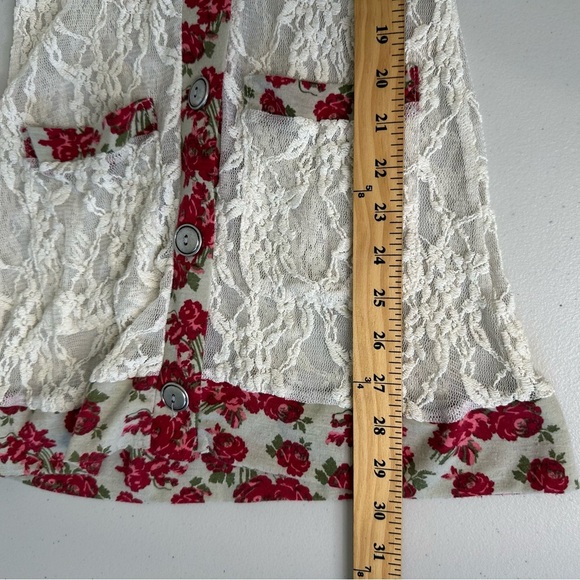 Wet Seal Lace Cardigan Size M Y2K Fairy - Picture 8 of 10